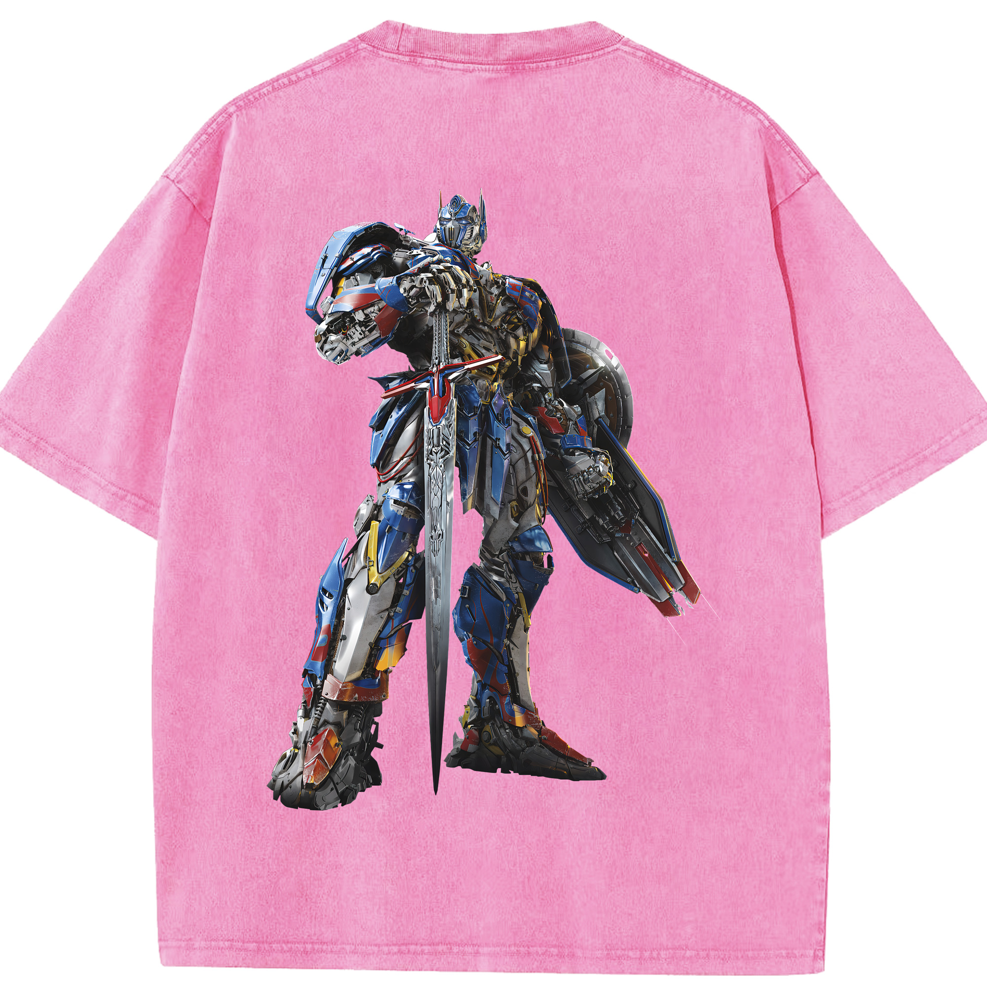 （画像用） Transformers トランスフォーマー 綿100% ヴィンテージ風 半袖Tシャツ（背面プリント）